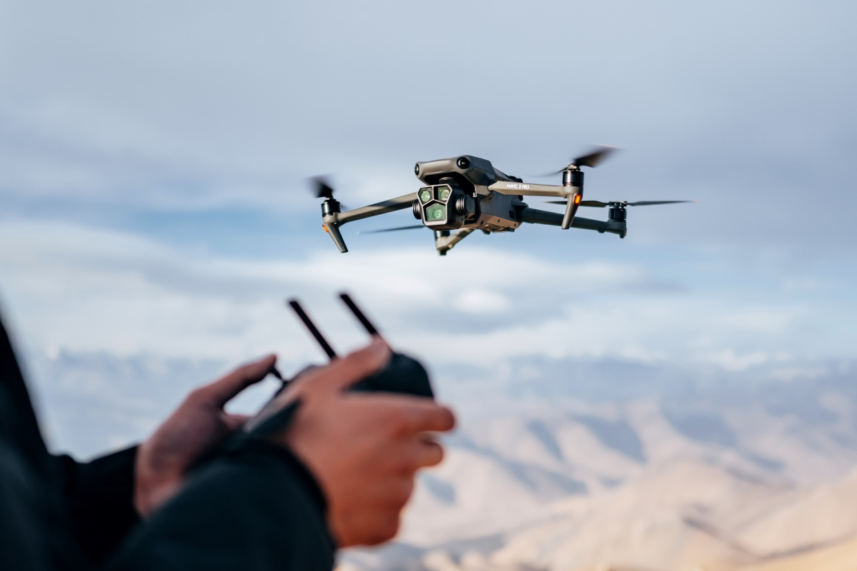 A large selection of drones in the Apple Store