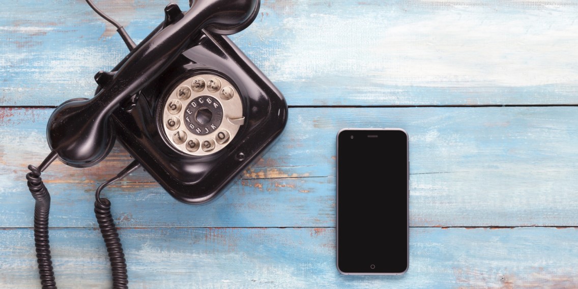 The evolution of phones. from landlines to smartphones